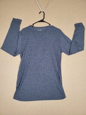 32 Degrees Heat Men's Medium Blue Long Sleeve T-Shirt Base Layer Crew Neck